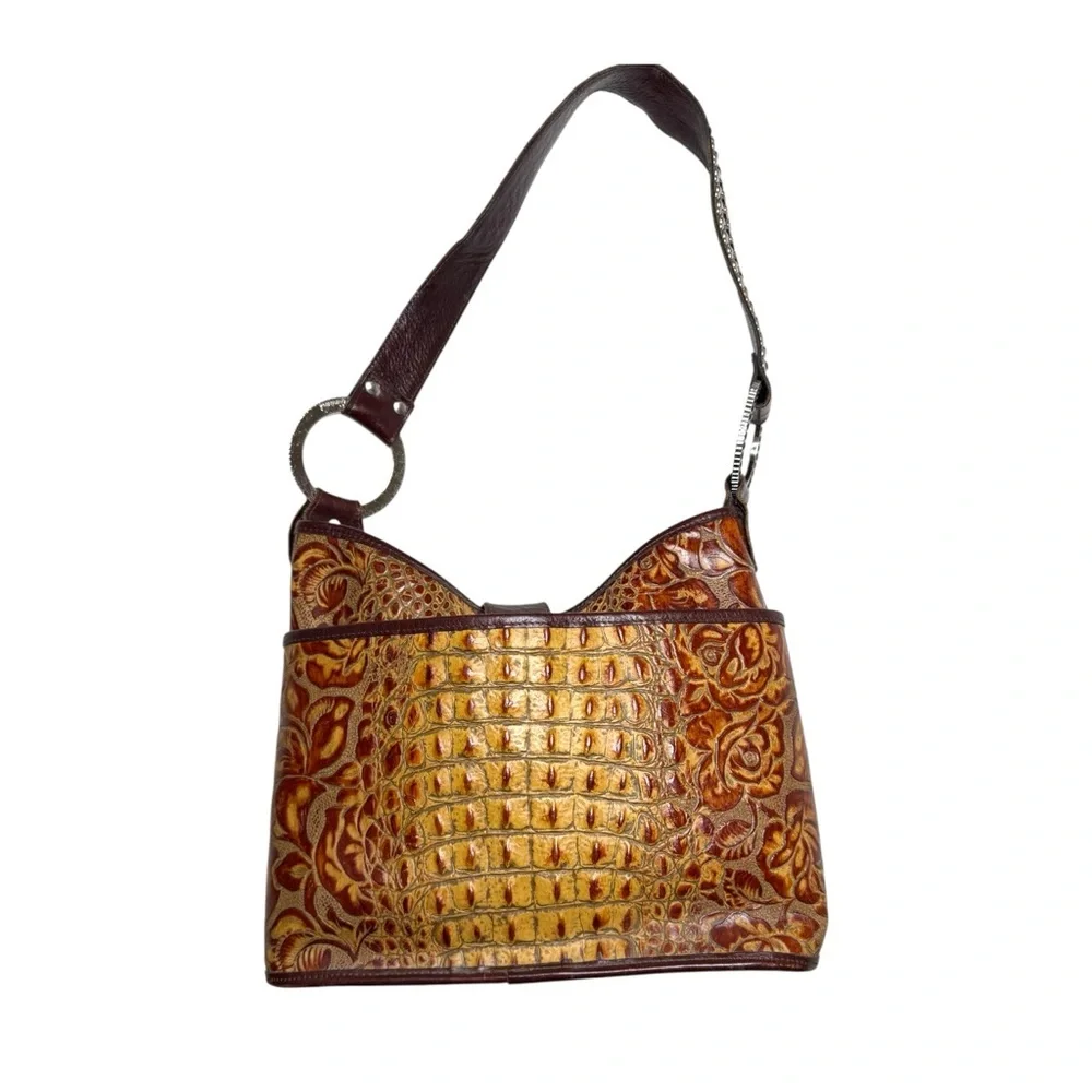 Raviani Large Big Buckle Simon Buck Shoulder Bag - Picture 2 of 9